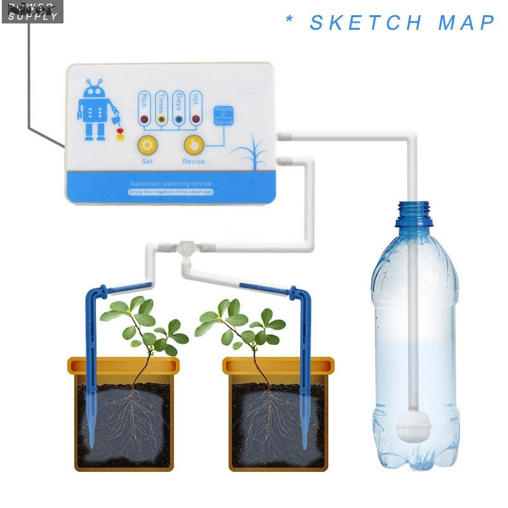 Automatic Watering Device Drip Irrigation Timing System Garden Water-Saving Smart USB / Solar Irrigation System Battery Powered