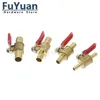 red handle Valve 6mm-12mm Hose Barb Inline Brass Water Oil Air Gas Fuel Line Shutoff Ball Valve Pipe Fittings ► Photo 1/6