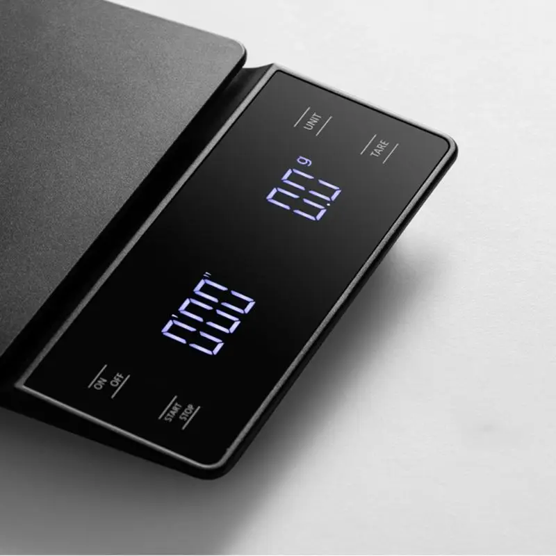 

Household Electronic 3kg/0.1g Drip Coffee Scale Precision Kitchen Scale w Timer