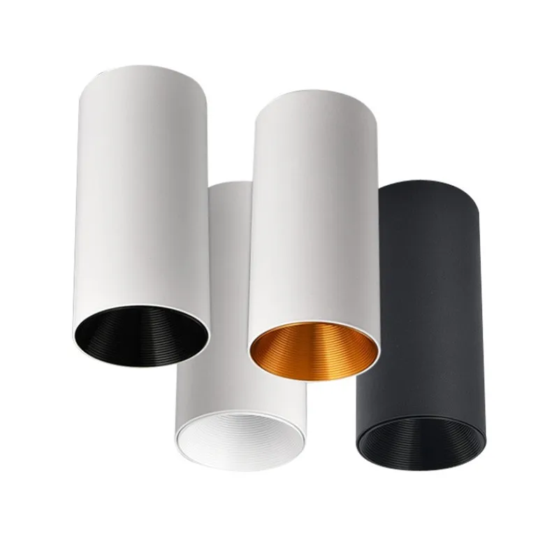 Surface-Mounted-Cylindrical-LED-COB-Downlight-Gold-Reflector-7W-10W-15W-LED-Ceiling-Bulbs-Lamp-Spot