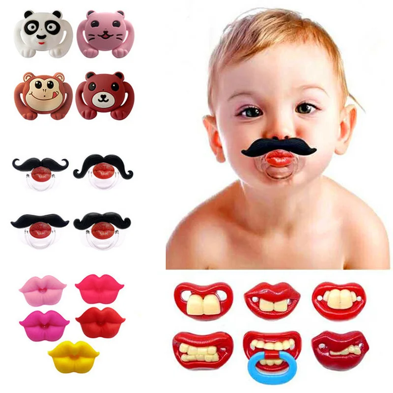 

Silicone 54/colos Funny Nipple Dummy Baby Soother Joke Prank Toddler Pacy Orthodontic Nipples Teether Baby Pacifier Cute cartoon