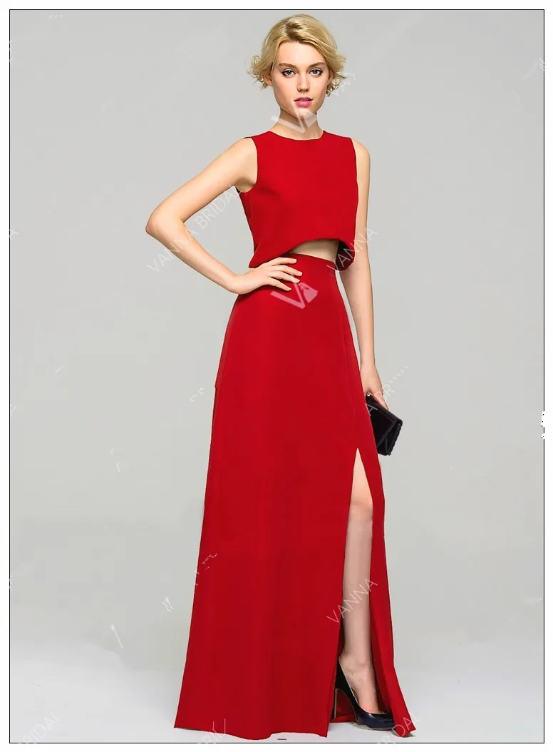 Vestido de festa saree, без бретелек, Майкл корнс, для продажи, сексуальный, из двух частей, с открытой спиной, красный, длинный халат de soiree courte, платье подружки невесты