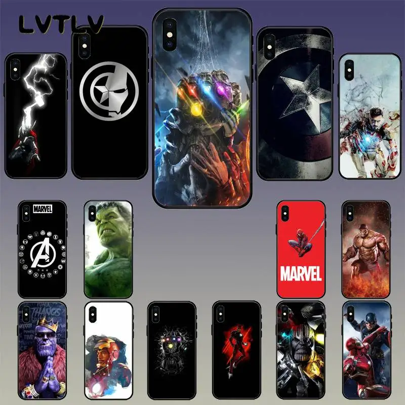 LVTLV крутой мужской Марвел Мстители чехол для iPhone 11 pro XS MAX 8 7 6 6S Plus X 5 5S SE XR |