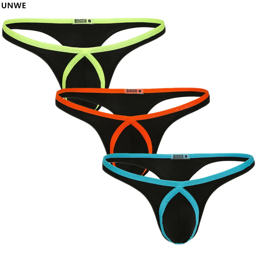 UNWE бренд Constract Цвет Для мужчин сумка Thong 2019 Человек сексуальное нижнее белье гей