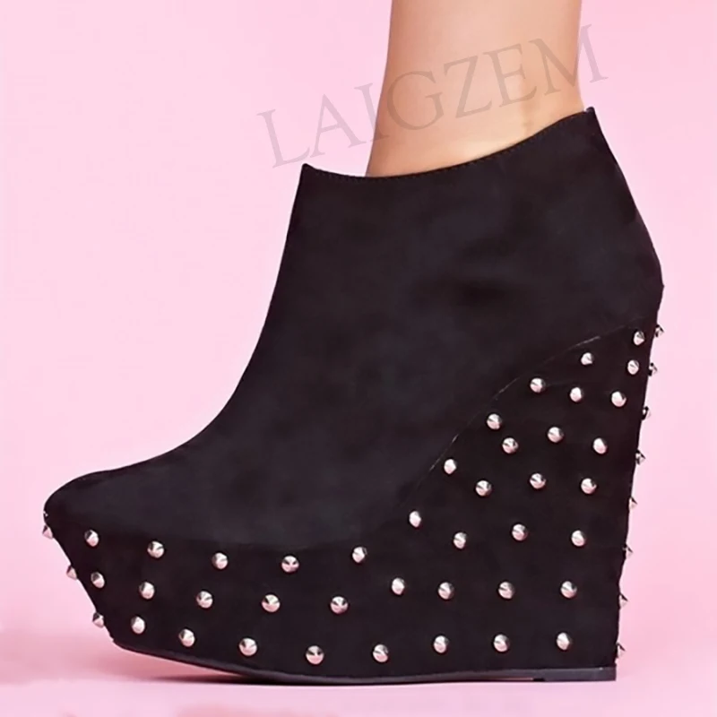 platform wedge booties