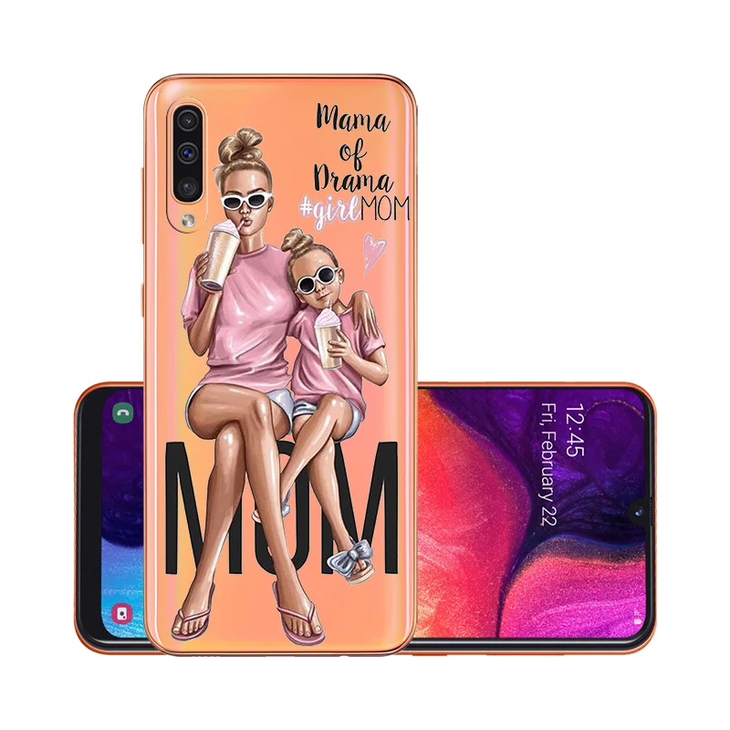 W113 Прозрачный чехол для samsung A50 A70 A30 A10S A20S A30S A50S M30S чехол супер мама для маленьких девочек Etui для Sumsung галактики A50 A70 A10S - Цвет: W113