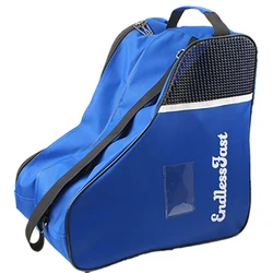 Professional Ski Skate Bag Travel Backpack Increase Capacity Roller Figure Skating Storage Bag Shoulder Pink Blue For Kids Adult