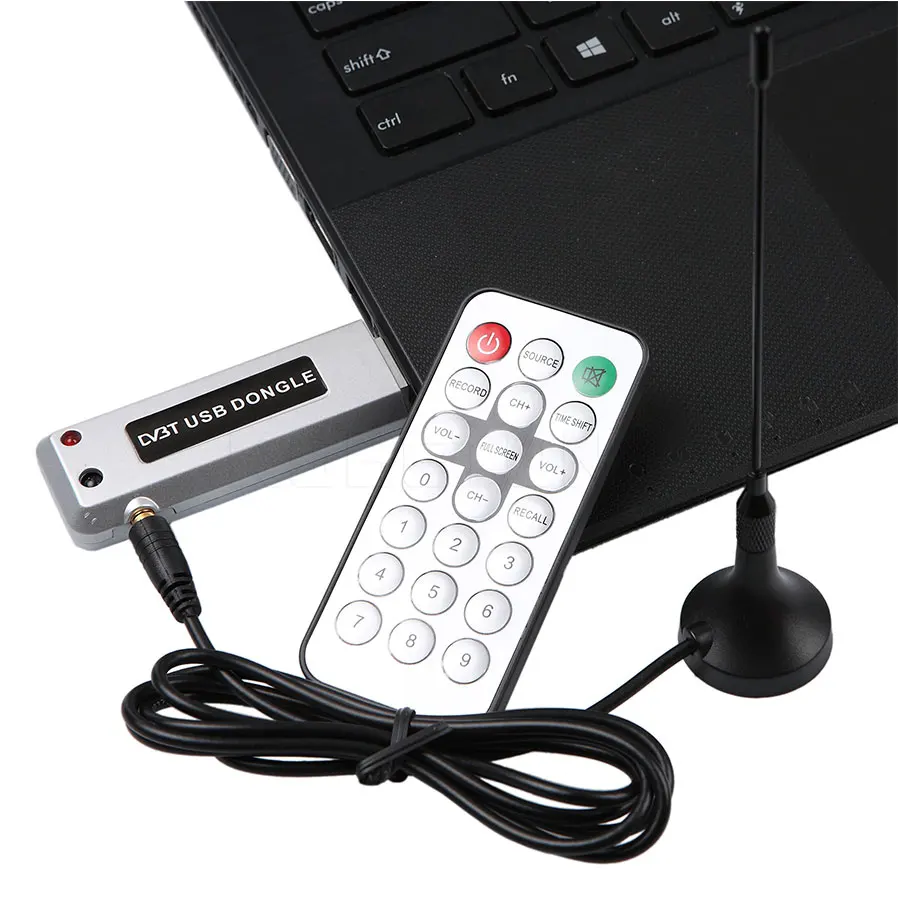 Новейшая цифровая DVB-T ТВ-палка HD ТВ-тюнер приемник палка ТВ-радио с антенной с пультом дистанционного управления для ноутбука планшета ПК сети