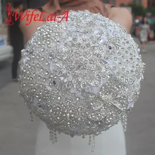 WifeLai-великолепные бриллиантовые стразы, цветы для невесты, роскошный букет ручной работы, свадебные букеты W099M