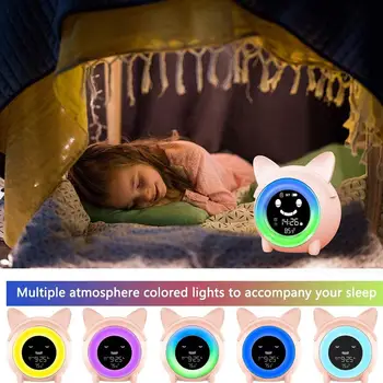 

Temperature LED Light LCD Display Alarm Clock For Kids Children Sleeping Training Clock Snooze Electronic Desktop Digital Clocks