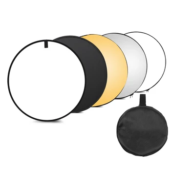 

110cm/43 Inch Photography Light Reflector 5-in-1 Collapsible Multi-Disc for Studio Outdoor Photography with Carry Bag