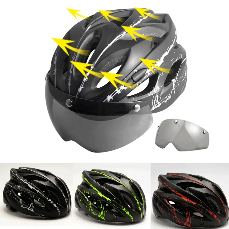 

Bicycle Helmet Bike Cycling Adult Adjustable Unisex Safety Helmet with Visor