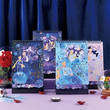 

2021 Fresh Cartoon Prince Mini Desktop Calendar Daily Scheduler Yearly Agenda Organizer 2019.07~2020.12|Calendar