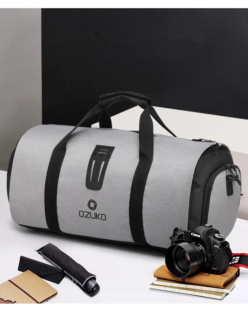 OZUKO, многофункциональный мужской костюм, дорожная сумка, рюкзак, большая емкость, сумка для путешествий, сумка для хранения, сумка для багажа, сумка для обуви