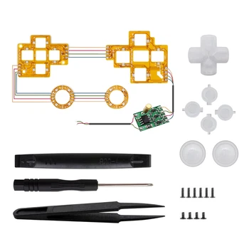

Wireless Gamepad Modification LED Light Board Color Light-Emitting Board Rocker Cap Cross Key ABXY Small Button for PS4
