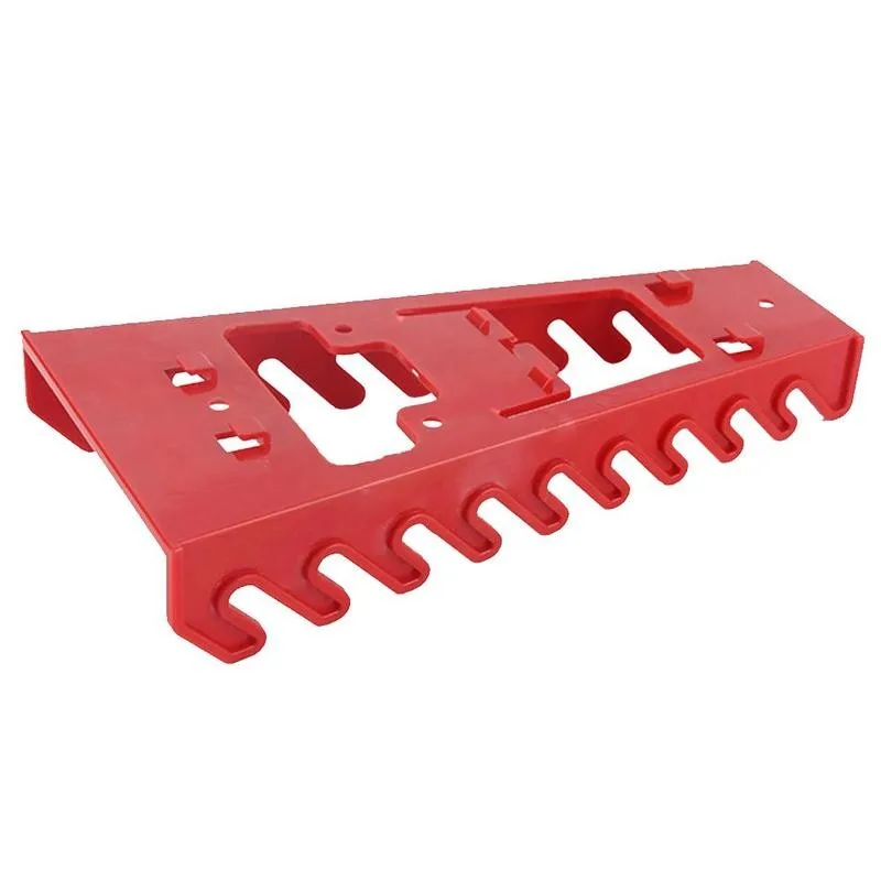 Black Red Plastic Wrench Organizer Tray Sockets Storage Tools Rack Sorter Standard Spanner Holders Wrench Holder tool organizer wrench organizer wrench holder