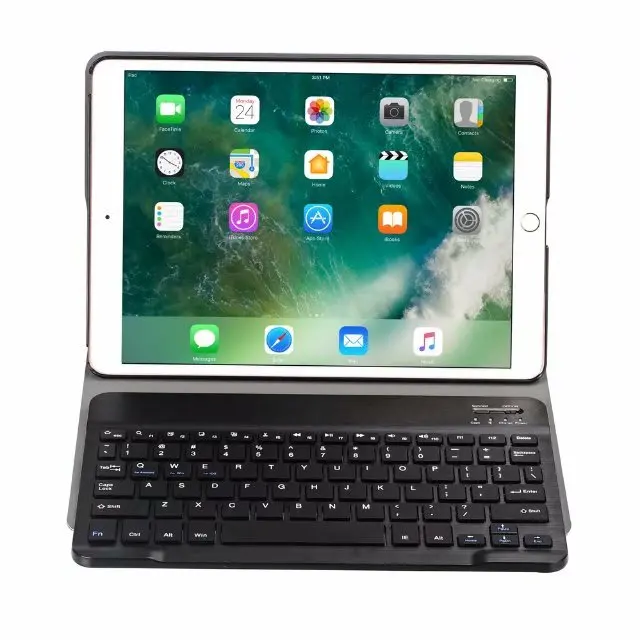 Bluetooth клавиатура PU кожаный чехол для iPad Pro 10,5 дюймов авто сна/Пробуждение умный защитный чехол с петлей+ подарок