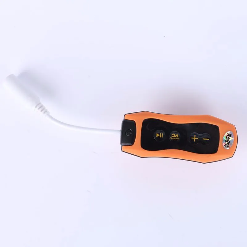 Водонепроницаемый IPX8 Mp3 плеер 4 Гб Adroit Спортивный клип MP3 с FM Плавание Дайвинг наушники