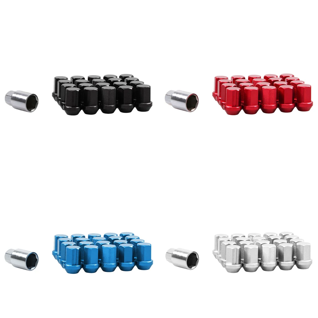 20 Pieces Universal Car M12 1.5 Wheel Lug Nut Aluminium Wheel Bolts