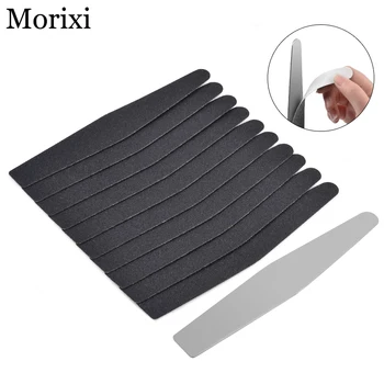 

11pcs/set black color nail buffer metal splint with replacement back adhesive 3D manicure 5 shape styles nail file buffer MZ084