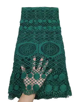 

green 2020 High Quality African Nigerian Cord Lace Fabric Wedding Dress Fabric Sewing Guipure French Lace Fabric