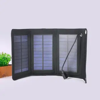 

5W 5V Foldable Solar Battery Charger USB Bank for Cellphone Black Charger