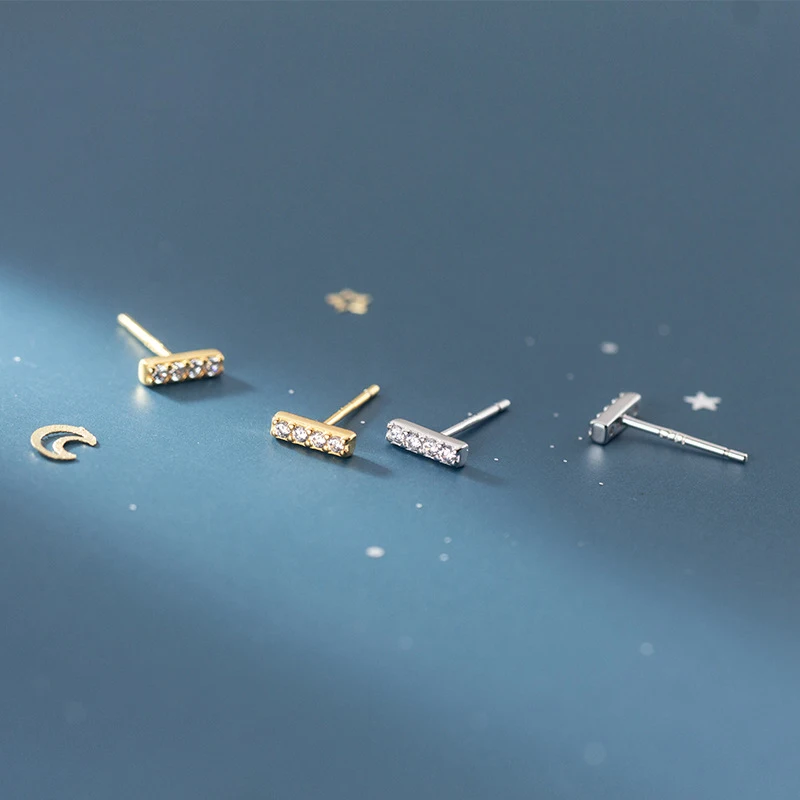 La Monada Stud Earrings For Women Silver 925 Minimalist Fine Women Earrings Jewelry Stud Earrings 925 Sterling Silver Stick