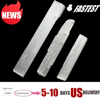 

Natural White Selenite Rough Gypsum Sticks Reiki Energy Wand Crystal Quartz Healing Stone Minera Ore Raw Gemstone Jewelry Making