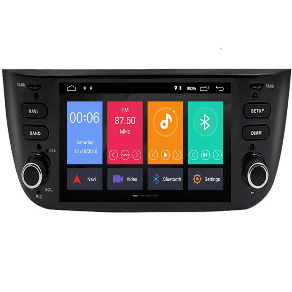 Cheap Car Android 9.0 DVD GPS Player For FIAT LINEA PUNTO EVO Auto Radio Stereo BT Wifi Octa Core Mirror Link 4GB+32GB MAP DVR SD DAB+ 4