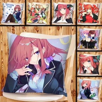 

Anime The Quintessential Quintuplets Gotoubun No Hanayome Nakano Miku Pillowcase Case Cover Pillow Cushion Home/bed/sofa Decor