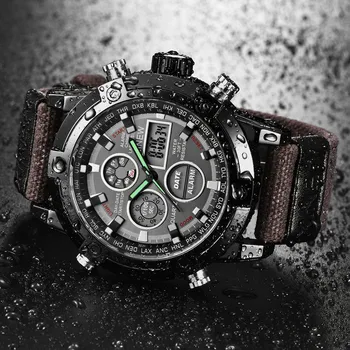 

Men Nylon Band Watch High Quality Quartz Movement Male Sports Casual Watch Retro Design Multifunctional Clock Relogio Masculino