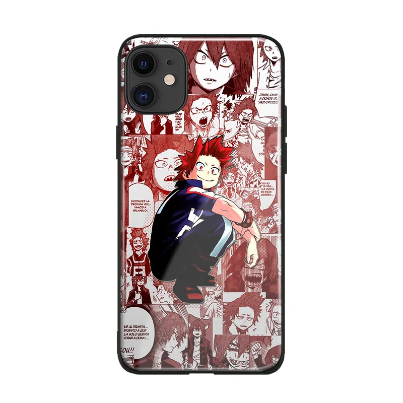 Eijiro Kirishima Boku no Hero мягкий силиконовый стеклянный чехол для телефона iPhone SE 6 6s 7 8 Plus X