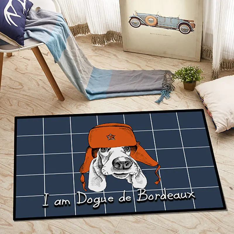 

Doormat On The Floor Cartoon Cat Dog 3D Printed Kitchen Area Rugs Nonslip Bath Carpet Flannel Bathroom Mat Home Decorations
