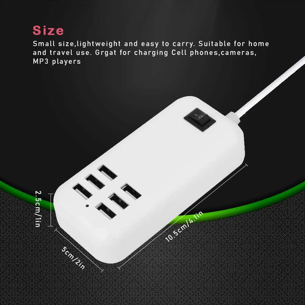 5V/3A 6 портовое быстрое зарядное устройство USB настенное быстрой зарядки адаптер
