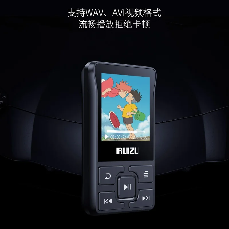Ruidu X55 Спортивный Bluetooth MP3-плеер 8 ГБ мини-клип с поддержкой экрана FM, запись, электронная книга, часы, шагомер музыкальный плеер