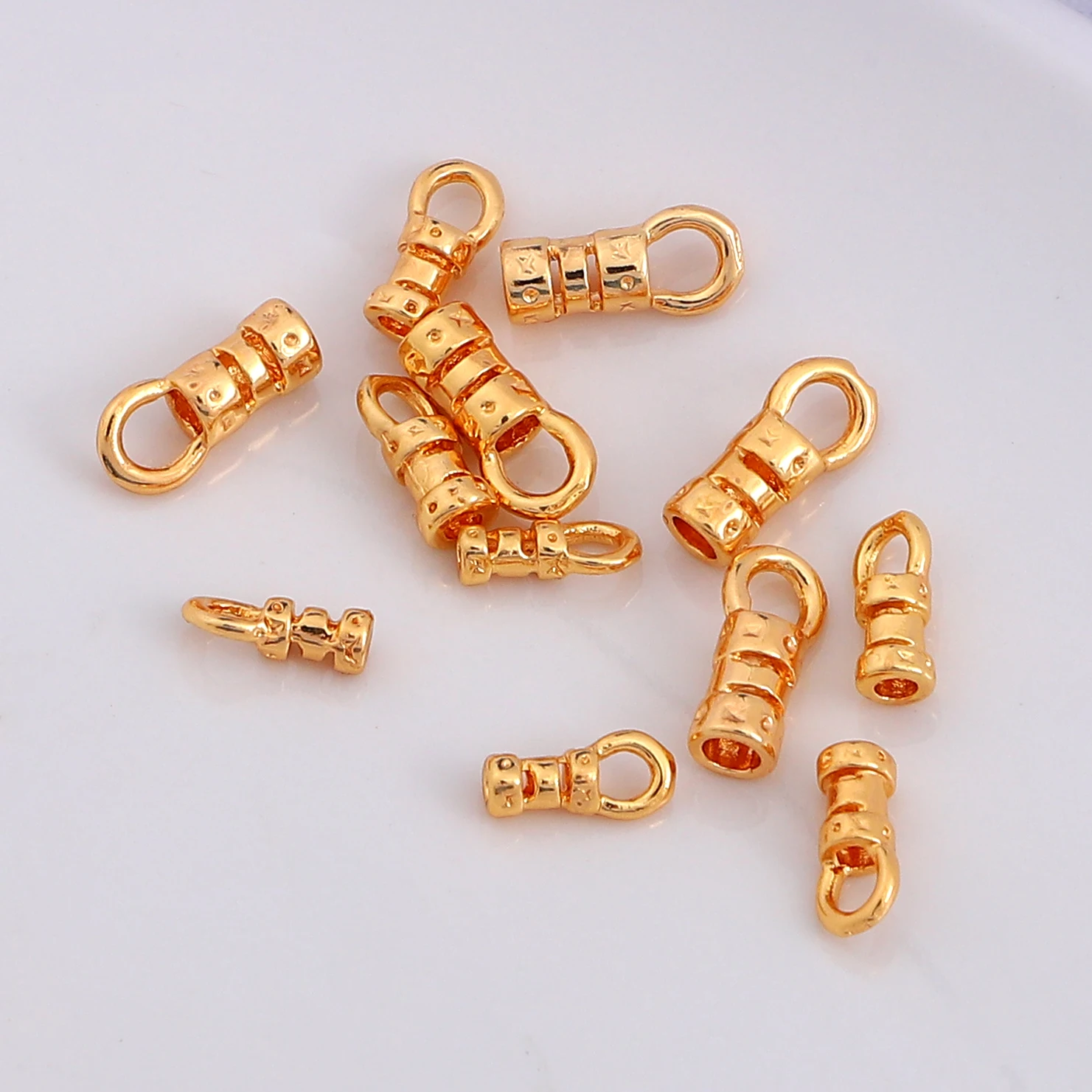 210pcsLotCordBraceletFastenersClaspsHooks1152mmCrimpsEnd