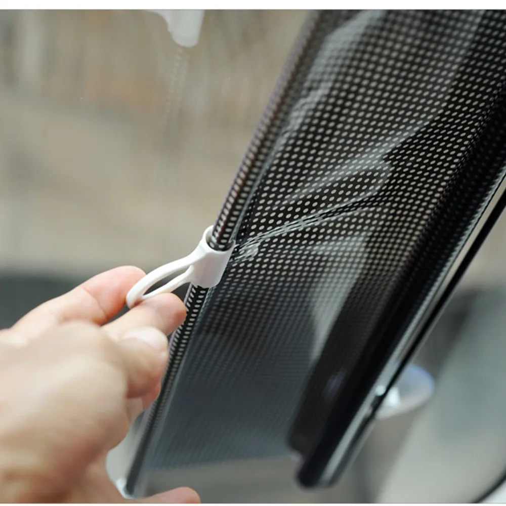 Universal 58x125cm Auto Accessories Retractable Side Window Car Sun shade  Curtain Automatic Sunscreen Roller Blinds Window Film - AliExpress