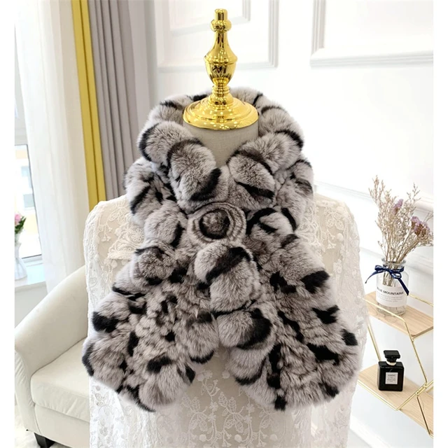 2023 Winter Warm Lady 100% Natural Fur Ball Muffler Fashion Knit Rex Rabbit  Fur Scarves Russia Women Real Rex Rabbit Fur Scarf - AliExpress