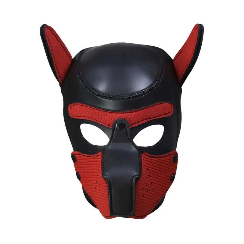Pennywise маска на Хеллоуин для косплея, щенка, мягкая латексная маска для собак, полная мягкая маска для головы, реквизит, мягкая резиновая маска для щенка, красная, Черная