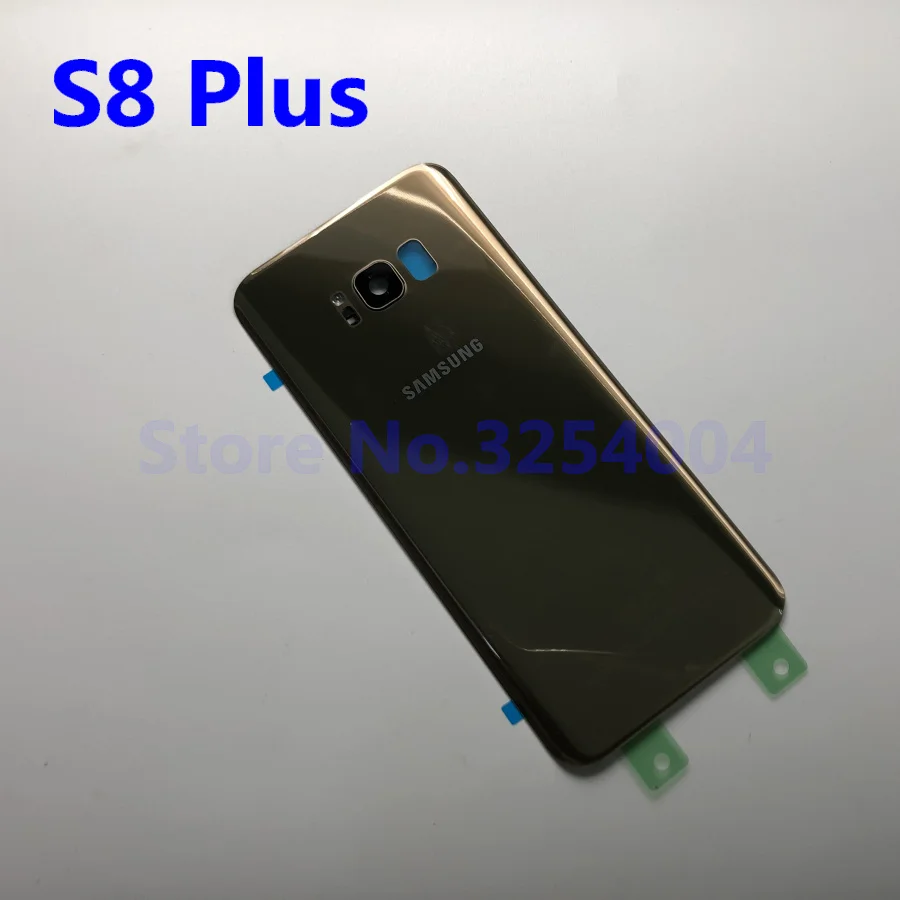 Чехол на заднюю батарейку для samsung Galaxy S8 G950 S8+ G955 S8 Plus Задняя стеклянная крышка корпуса+ клей+ стеклянная рамка для объектива камеры