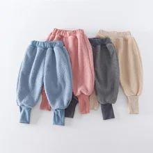 Специальное предложение для детей; Новинка года; стильные бархатные брюки с начесом и толстой подкладкой; сезон осень-зима