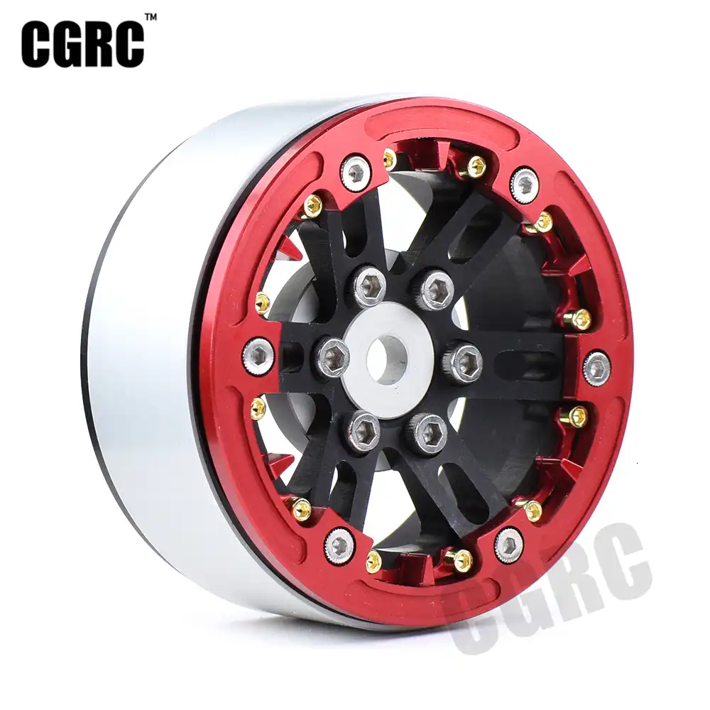 RED Alloy Beadlock Wheel Rim 1.9" For RC 1/10 TRX-4 CC01 MST JIMNY RC4WD AXIAL