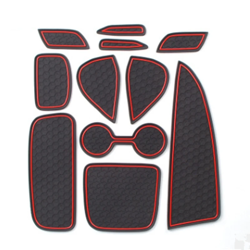 Car Rubber Anti-slip Mat Door Groove Cup Pad Phone Cushion Gate Slot Coaster for Toyota Yaris Car Interior Accessories cup holder coasters car non slip mat non slip mat non slip dash mat car coaster pads silicone anti slip pad silicone anti skid pad