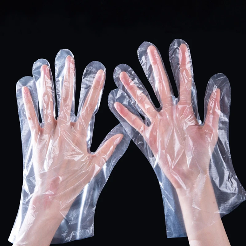 

100PCS/Set Food Plastic Gloves Disposable Gloves For Restaurant Kitchen BBQ Eco-friendly Fruit Vegetable Gloves Unisex