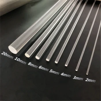 10 PCS acrylic high transparent organic glass rod multi size length 25 cm DIY craft architectural model material architecture 1