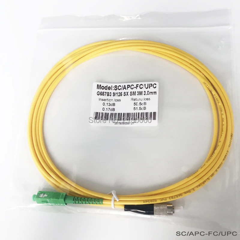 

10PCS/lot Fiber Optic Jumper Cable G657B3 SC/APC-FC/UPC Fiber Optic Patch Cord Customized