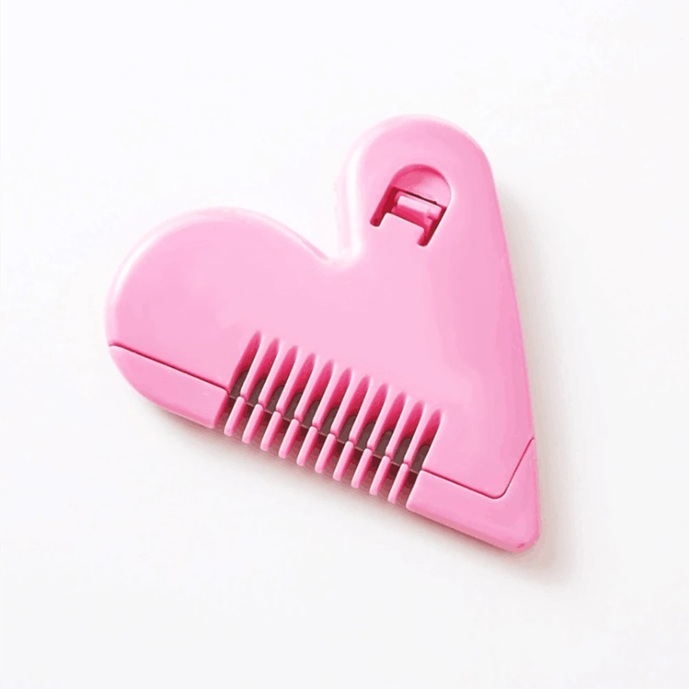 Двухсторонняя Расческа для стрижки волос в форме сердца, инструменты для удаления волос, женские Мини-аксессуары для отделки