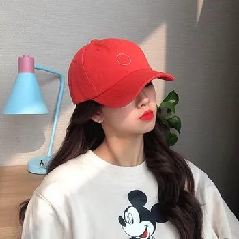 

1 PC Adjustable Fashion Solid Color Baseball Caps Casual Circle Embroideried Visor Outdoor Sun Hats For Women Sunscreen Cap