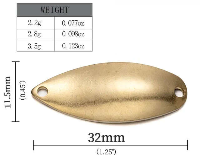 LTHTUG Pesca Copper Spoon Bait 2g 33mm Metal Fishing Lure With Single Hook  Hard Bait Lures Spinner For Trout Perch Chub Salmon - Price history &  Review