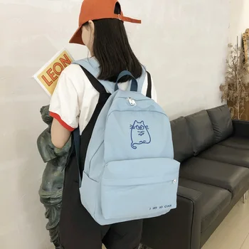 

School Bag Female Korean-Style Harajuku Ulzzang Mori Series Girl'S Japanese-Style Embroidered Cute High Student Back